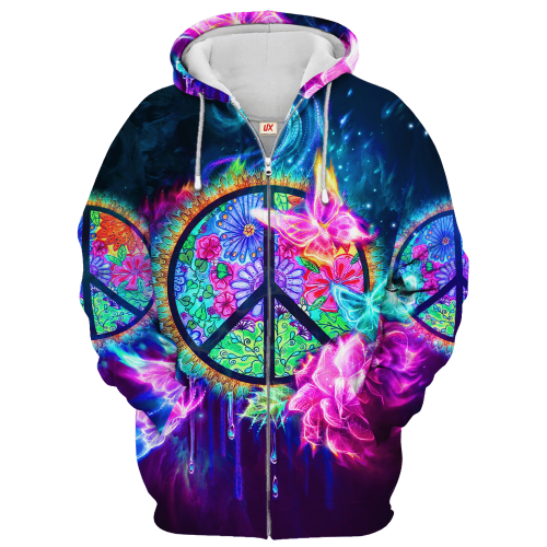 HIPPIE HBL-HP-21 Premium Microfleece Zip Hoodie