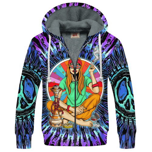 HIPPIE HBL-HP-33 Premium Heavy Fleece Zip Hoodie