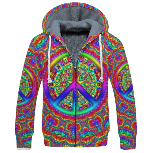 HIPPIE DBA-1103-HP-05 Premium Heavy Fleece Zip Hoodie