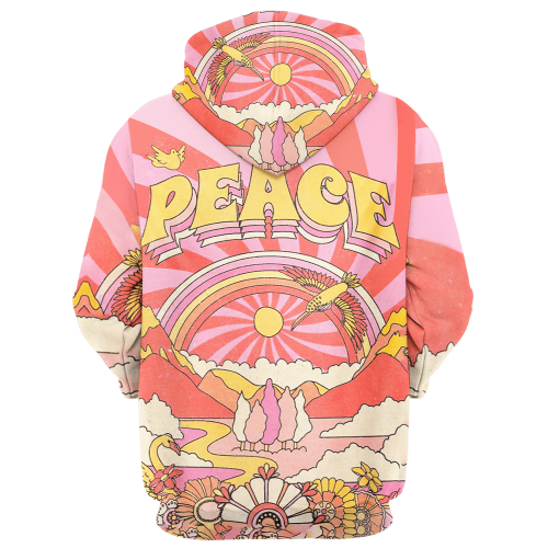 HIPPIE DBA-1503-HP-01 Premium Heavy Fleece Zip Hoodie