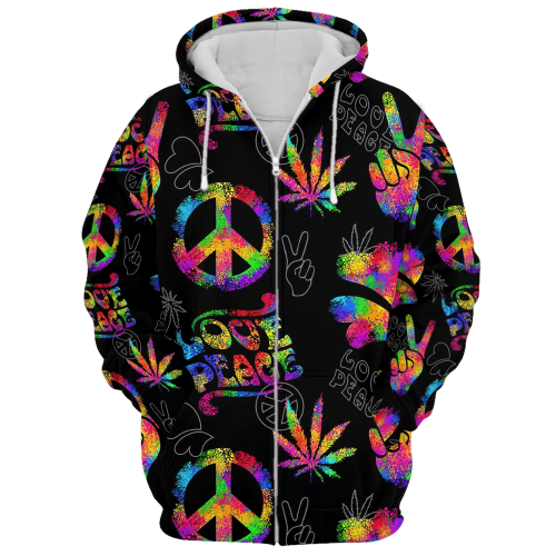 HIPPIE NV-HIPPIE-05 Premium Microfleece Zip Hoodie