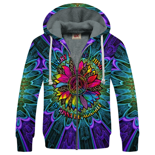 HIPPIE NV-HIPPIE-16 Premium Heavy Fleece Zip Hoodie