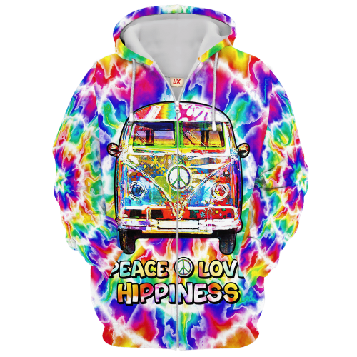 HIPPIE NV-HIPPIE-17 Premium Microfleece Zip Hoodie