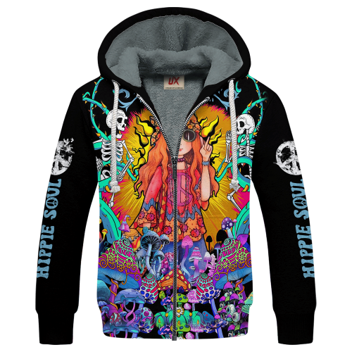 HIPPIE NV-HP-25 Premium Heavy Fleece Zip Hoodie