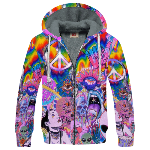 HIPPIE NV-HP-36 Premium Heavy Fleece Zip Hoodie