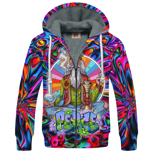 HIPPIE HBL-HP-41 Premium Heavy Fleece Zip Hoodie