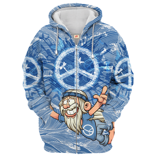 HIPPIE HBL-HP-47 Premium Microfleece Zip Hoodie