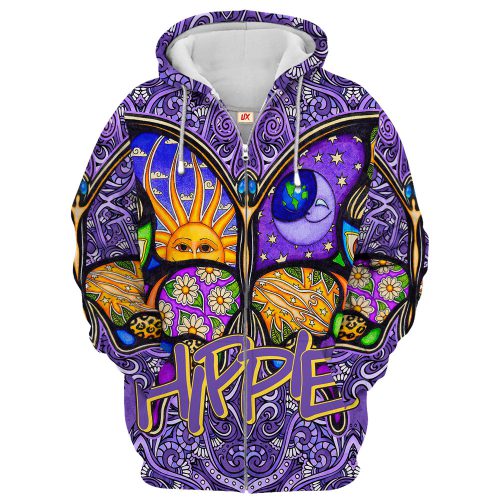 HIPPIE HBL-HP-57 Premium Microfleece Zip Hoodie