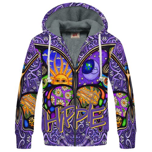 HIPPIE HBL-HP-57 Premium Heavy Fleece Zip Hoodie