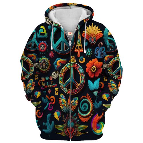 HIPPIE TQTHI07 Premium Microfleece Zip Hoodie