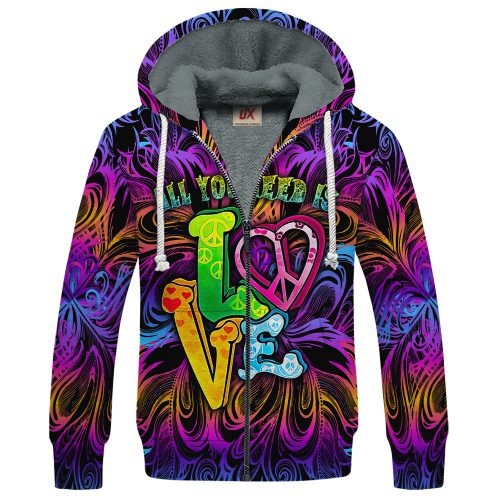 HIPPIE HBLTHI12 Premium Heavy Fleece Zip Hoodie