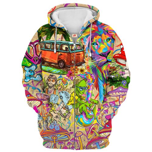 HIPPIE HBLTHI20 Premium Microfleece Zip Hoodie