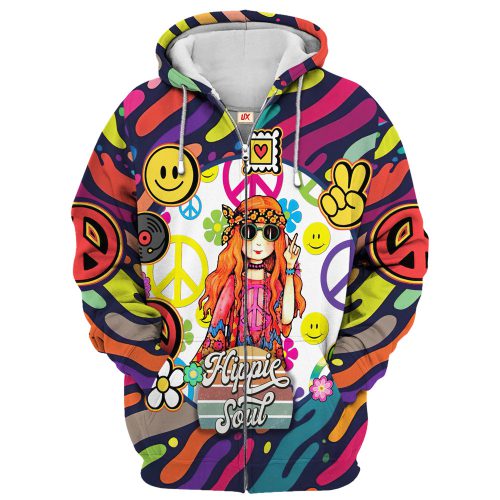 HIPPIE TQTHI24 Premium Microfleece Zip Hoodie