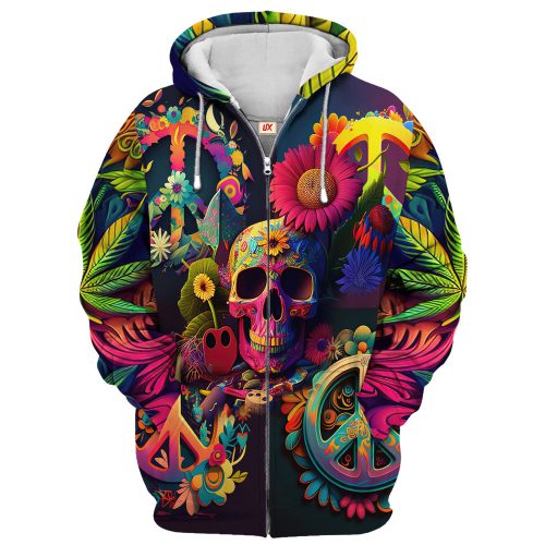 HIPPIE TQTHI25 Premium Microfleece Zip Hoodie