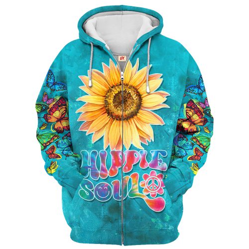 HIPPIE HBLTHI24 Premium Microfleece Zip Hoodie