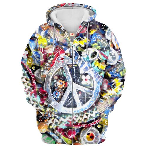 HIPPIE HBLTHI26 Premium Microfleece Zip Hoodie