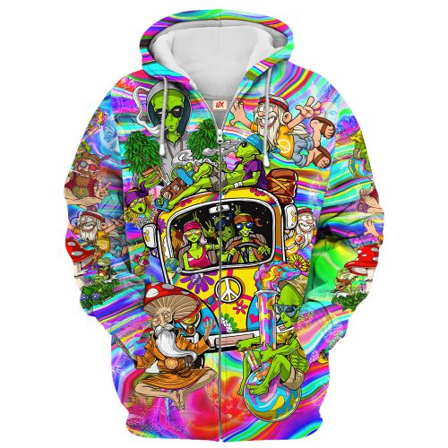 HIPPIE HBLTHI28 Premium Microfleece Zip Hoodie