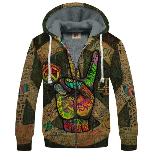 HIPPIE TQTHI42 Premium Heavy Fleece Zip Hoodie