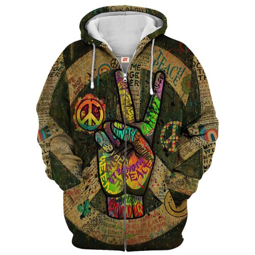 HIPPIE TQTHI42 Premium Microfleece Zip Hoodie