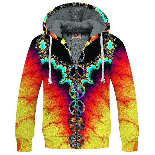 HIPPIE TTHI123 Premium Heavy Fleece Zip Hoodie