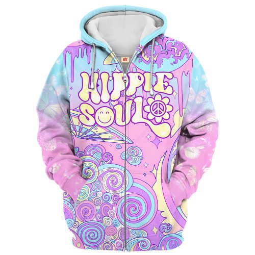 HIPPIE HBLTHI51 Premium Microfleece Zip Hoodie