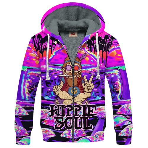 HIPPIE TTHI148 Premium Heavy Fleece Zip Hoodie