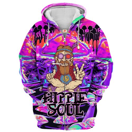 HIPPIE TTHI148 Premium Microfleece Zip Hoodie