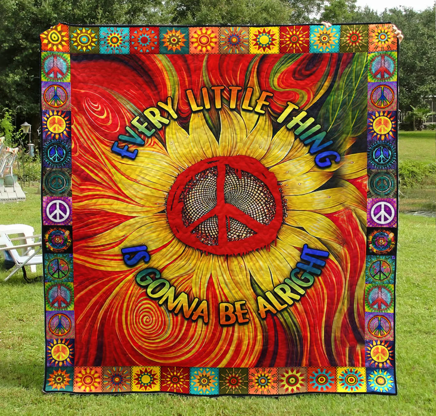 HippieSunflowerQuiltBlanketTL040703Y