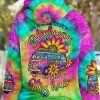 HIPPIE RUNNING AGAINST THE WIND Premium Microfleece Hoodie