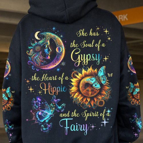 HIPPIE SPIRIT OF A FAIRY Premium Microfleece Hoodie