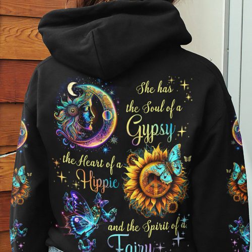 HIPPIE SPIRIT OF A FAIRY Premium Microfleece Hoodie