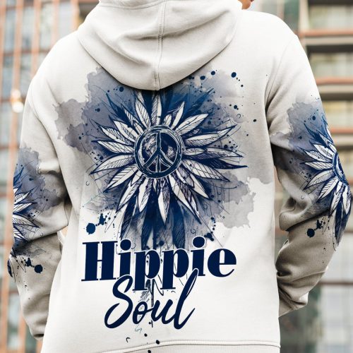 HIPPIE HIPPIE SOUL SUNFLOWER Premium Microfleece Hoodie