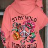 HIPPIE PEACE Y'ALL SUNFLOWER AMERICA TIE DYE Premium Microfleece Hoodie