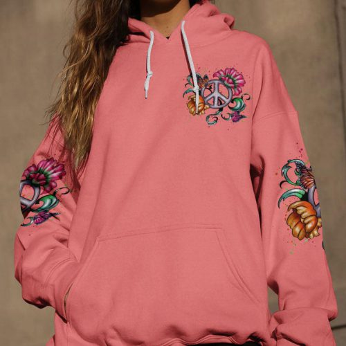 HIPPIE STAY WILD FLOWER CHILD Premium Microfleece Hoodie