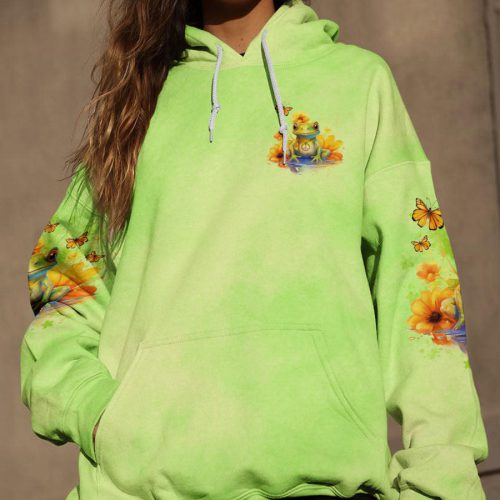 BE YOU THE WORLD WILL ADJUST FROG Premium Microfleece Hoodie