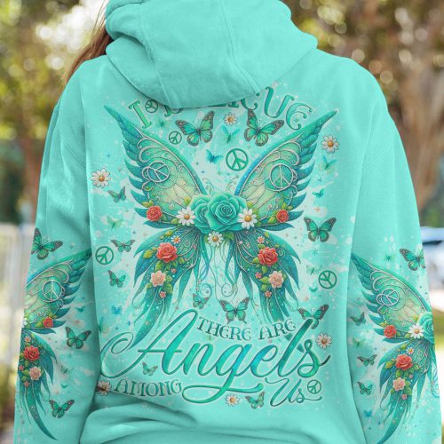 HIPPIE  JUST BREATHE DRAGONFLY Premium Microfleece Hoodie