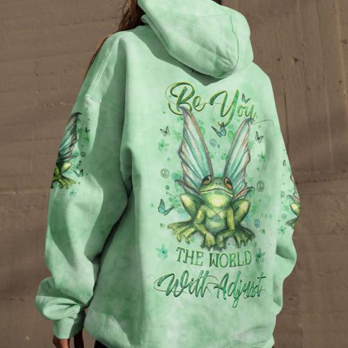 HIPPIE BE YOU THE WORLD WILL ADJUST Premium Microfleece Hoodie