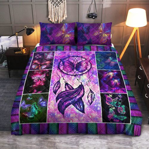 Deam Cather - Butterfly, Hippie Quilt Bedding Sets