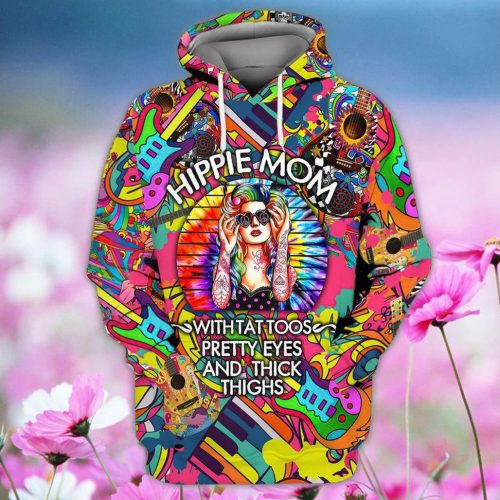 Premium Microfleece Hoodie Hippie Mom