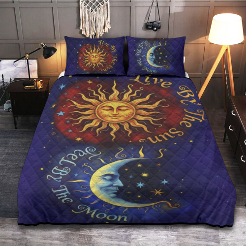 Live by the sun - Feel by the moon, Hippie Quilt Bedding Sets Live by the sun - Feel by the moon, Hippie Quilt Bedding Sets