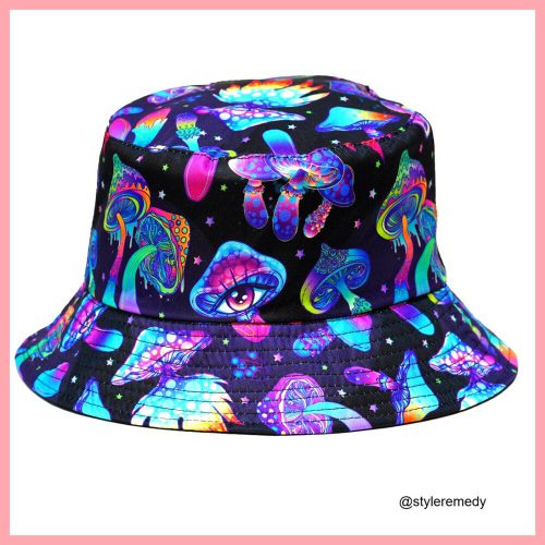 Hippie Mushroom Premium Bucket Hat All Over Print